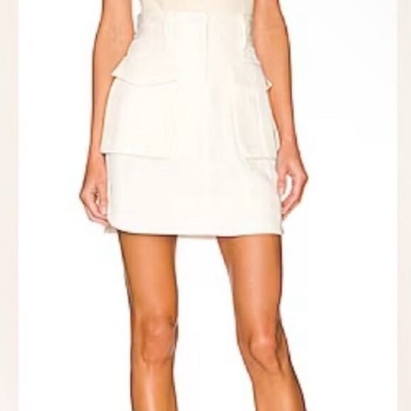 Shona Joy Utility Mini Skirt in Ivory, 2